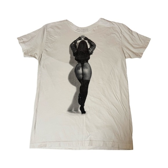 Cher Tops - Cher Dressed To Kill Classic Tour Graphic T-Shirt Small White Cotton Concert Tee